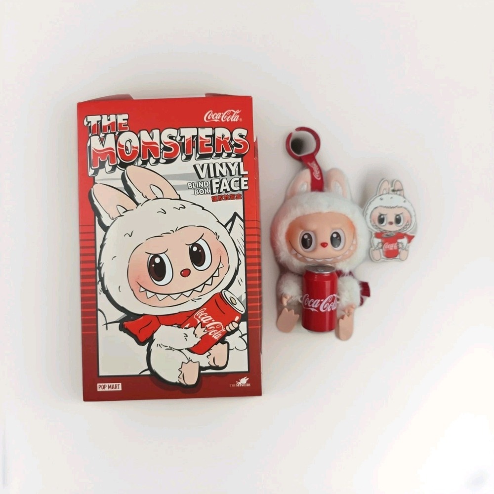 POP MART The Monsters Labubu Coca-Cola Plush Authentic Opened Box Happy Factor